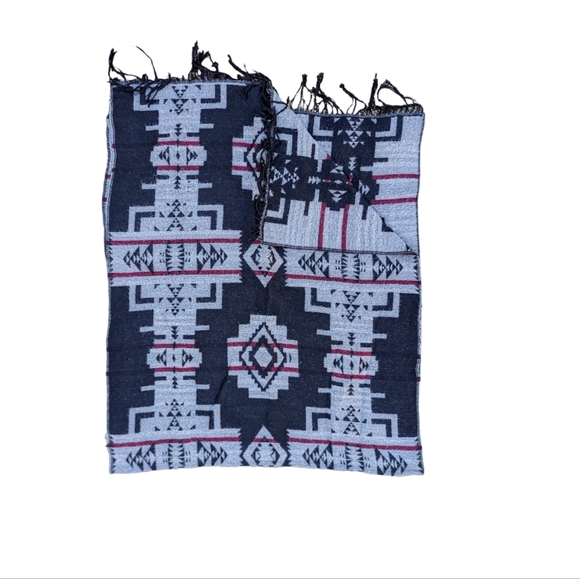 Aztec Style Falsa Blanket Scarf XL Long Scarf Shawl One Size Women's Accessory - Picture 3 of 10